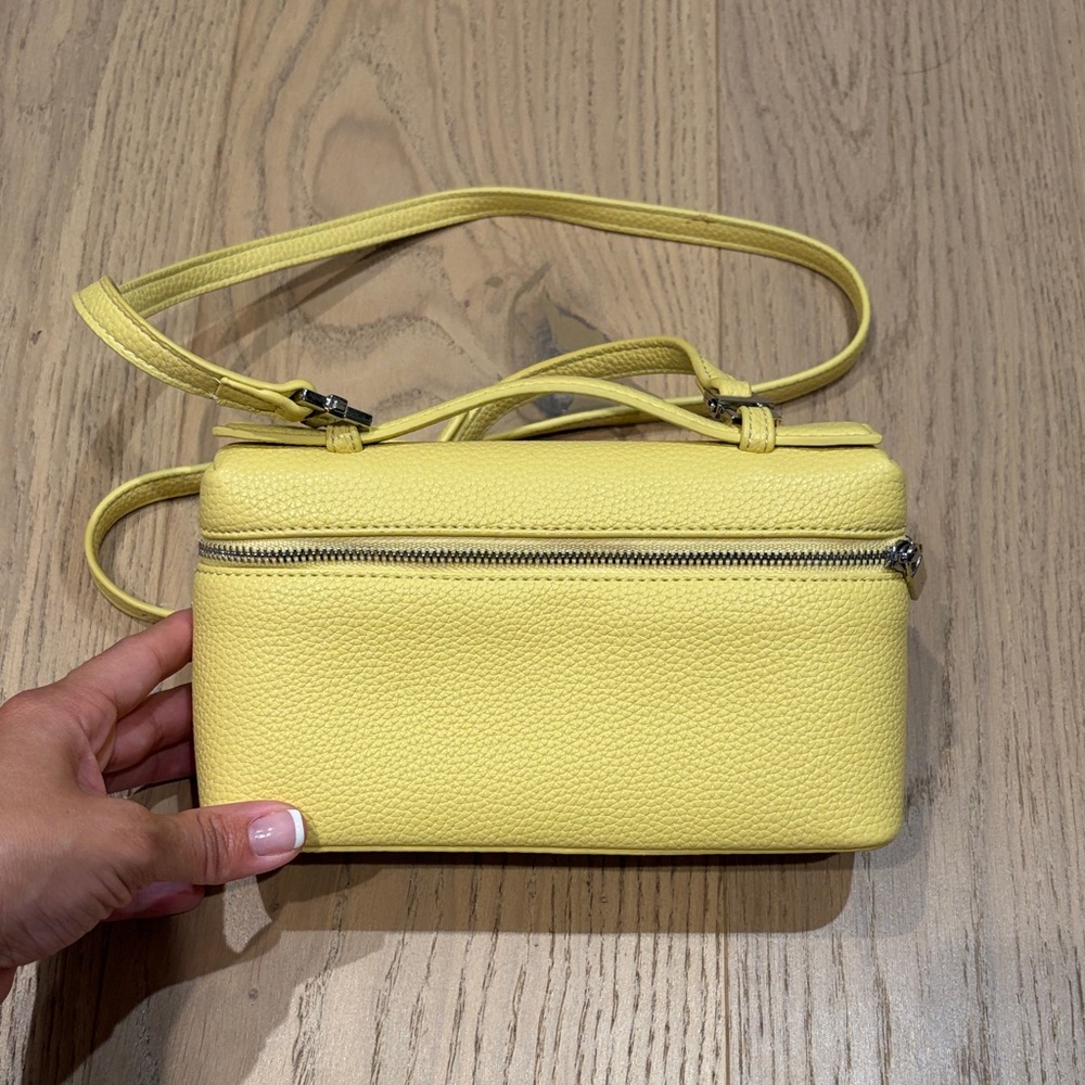 Yellow Crossbody Bag for Women - Compact Leather Shoulder Bag